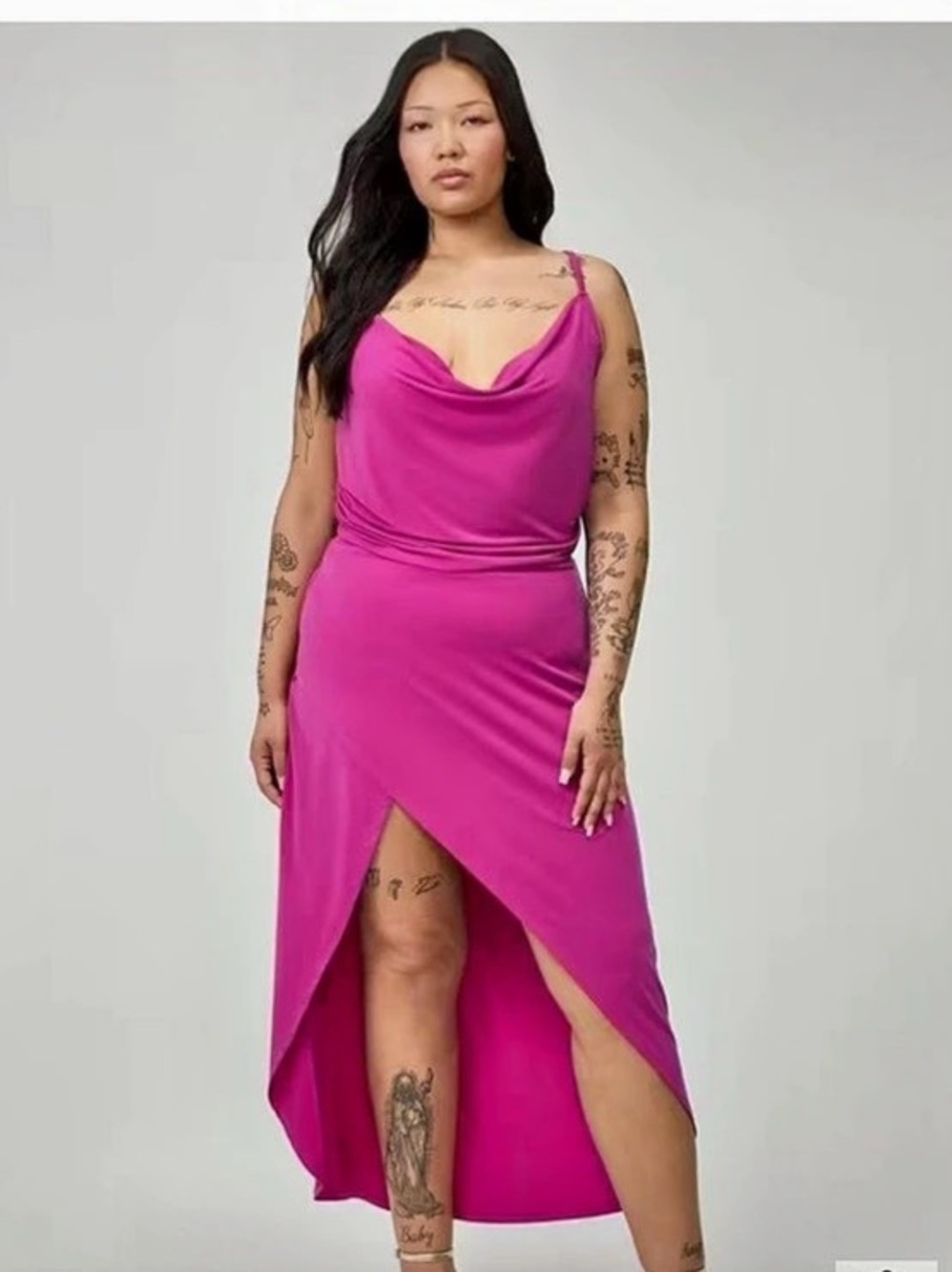 NWT Torrid Cowl Neck Maxi Skirt Set in Pink Like New